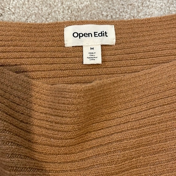 Open Edit rib dolman sleeved cotton blend sweater M - Picture 2 of 3